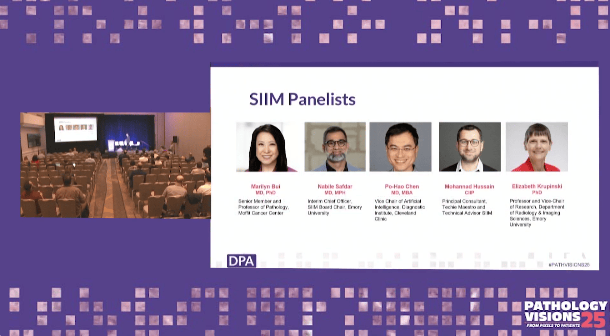 Powerpoint slide featuring Path Visions SIIM panelists