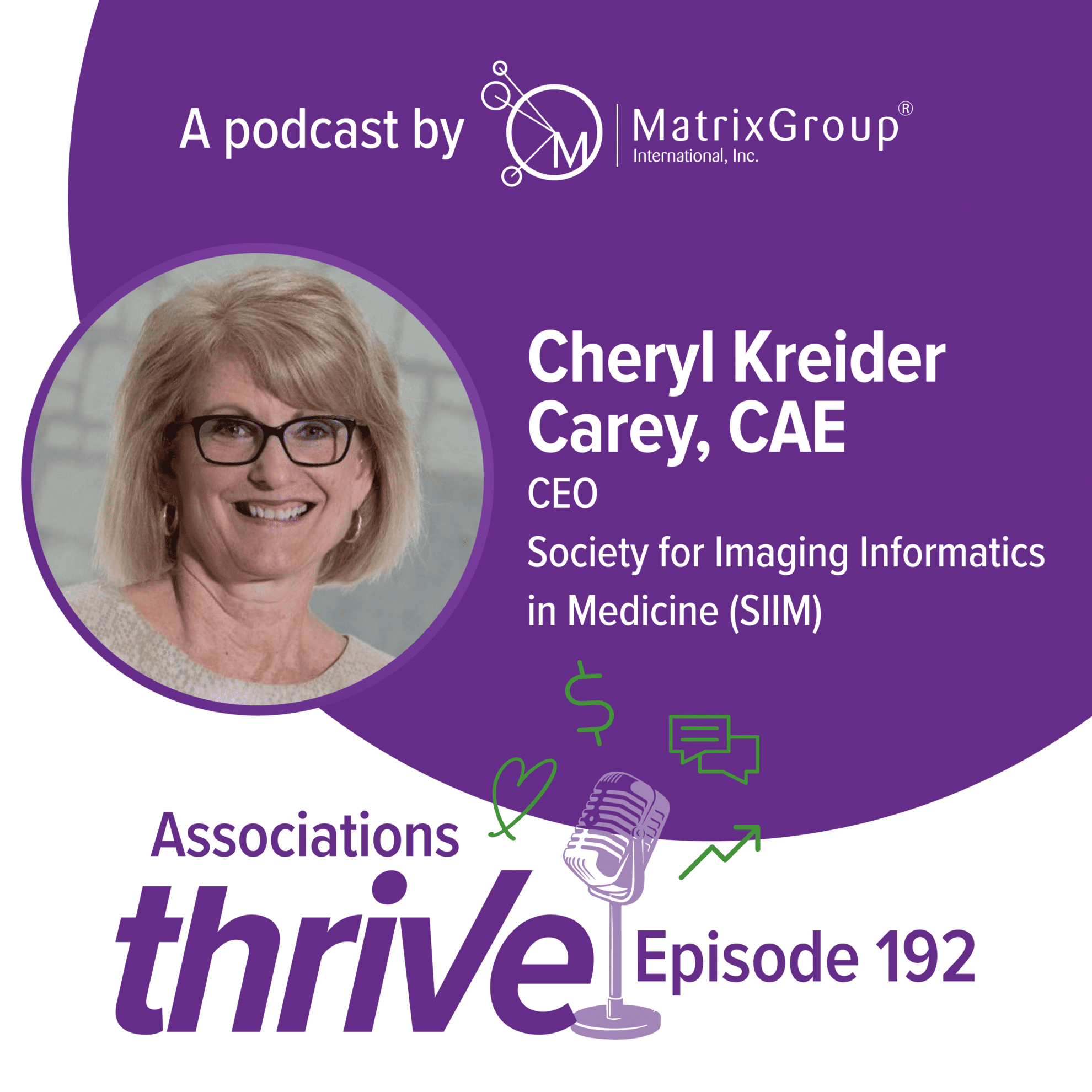 Associations Thrive Podcast Episode 192 with Cheryl Kreider promotional graphic